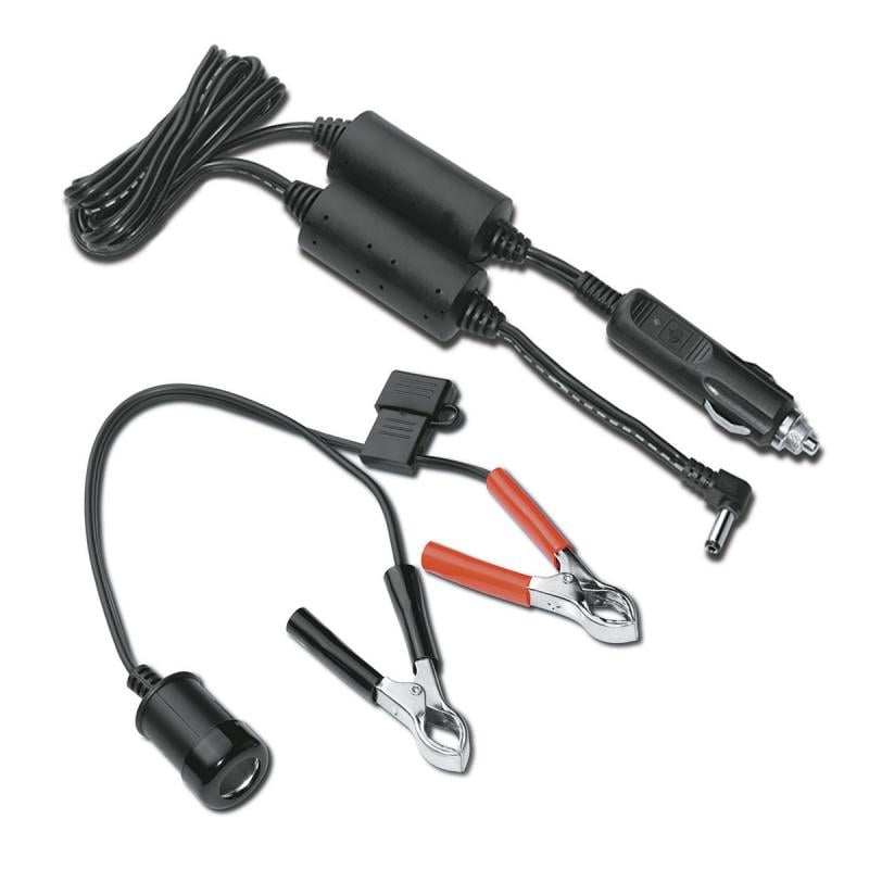 Cabo Blindado DC 12V com Grampo de bateria/Clip jacaré (12V) para CPAP / BIPAP Respironics